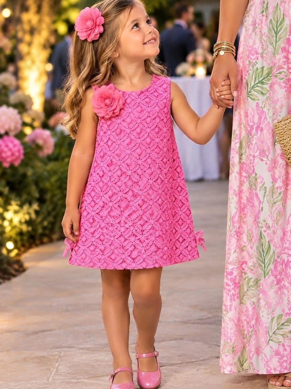 Lilly Pulitzer Little Lilly Classic ROSE 🌹 Shift Dress in Pretty Pink Girls 4